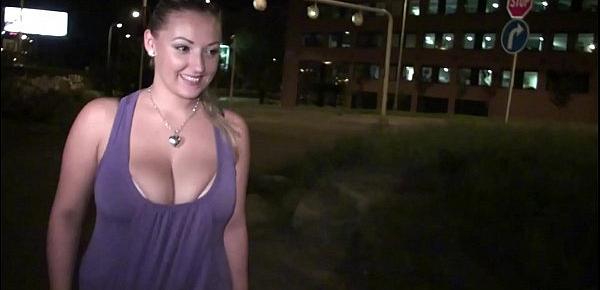  Hot big tits star Krystal Swift is going to a public sex gang bang dogging orgy